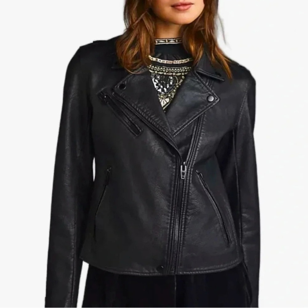 NWOT Blank NYC Vegan Black Leather Jacket